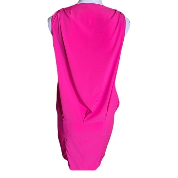 Rachel Rachel Roy Hot Pink Sleeveless Dress Draped Neck Size S - Picture 4 of 9